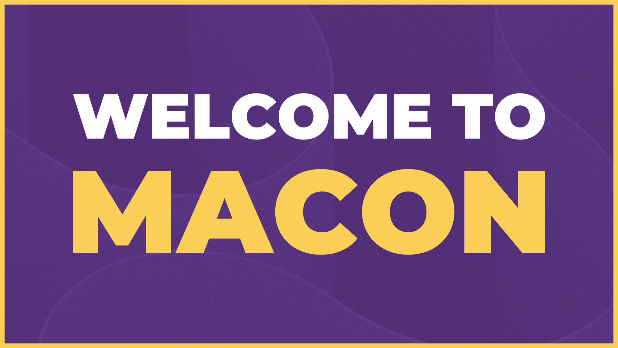 Welcoem to Macon Purple Button